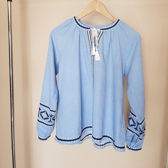Tom Tailor cotton embroidered blouse - Picture 1 of 10